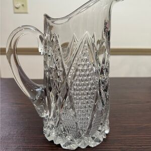 Elegant Clear Glass Pitcher
